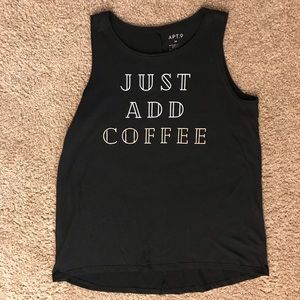 Just Add Coffee Tank Top